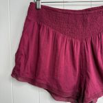 Free People  shorts ruched waist elastic lightweight boho loungewear Medium Photo 1