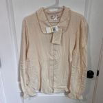 Band of the Free Womens Denise Cream Long‎ Sleeve Button Down Shirt Size Medium Photo 8