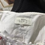 Loft Cream Ruffled Buttoned Blouse Photo 2