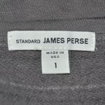 STANDARD JAMES PERSE Size 1 S Gray Stripe Boat Neck Supima Cotton Top Shirt Photo 6