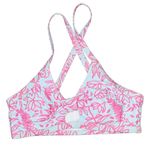 Cupshe Pink and Blue Criss-Cross Bikini Top Photo 0