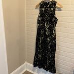 Theia dress Black Green Lace Floral Dress sequins embellished NEW 6 Photo 5