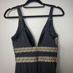 Swimsuits For All One Piece Swimsuit Size 10 Plunging‎ Neckline Black Gold NEW Photo 3