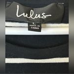 Lulus Womens Black White Striped T Photo 4