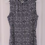 Ivanka Trump Black and White Sleeveless Blouse Photo 0