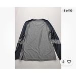 Under Armour  Long Sleeve Athletic Shirt Gray Black Activewear Top Medium Photo 3