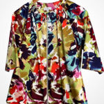 Joseph  A Multicolor Abstract Zip-Up Jacket Pockets Size 6 Photo 0