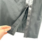 Wolford Black Pencil Skirt Front Slit Satin and Lace‎ Stripe Trim Size US 6 Photo 3