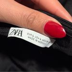 ZARA  Mini Strapless Bodycon Tube Dress Satin Black- Size Large Photo 7