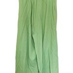 Stradivarius Asos Green Mid Rise Belted Wide Leg Slacks Size Medium Photo 1