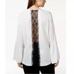 Ny Collection  Plus Size Bell Sleeve White Blouse NWT 1X Photo 8