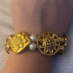 Liz Claiborne Gold Tone Faux Pearl Bracelet Photo 0