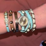 5 Wrap watches and bracelets set lot Tan Photo 2