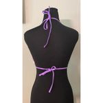 NoBo Crochet Rainbow Triangle String Bikini top Large (11/13) Festival‎ Dopamine Purple Photo 2