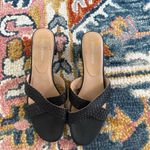 Salt + Umber Mallorca Black Braided Leather Slide Heels 10 Photo 2