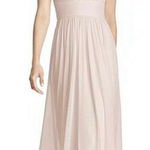 Alfred Sung  Chiffon Cold Shoulder Bridesmaid Dress D743 Golden Yellow 12 Photo 0