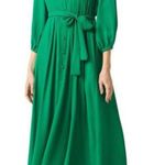 Misa NWT ‎ Los Angeles Elise Maxi Shirt Dress Green Size Medium Photo 0