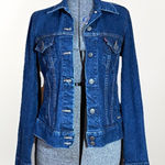 Levi's Red Tab Womens XS Blue Denim Trucker Jacket Fitted Classic Casual Fitted Photo 0