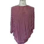 cha cha vente  red white striped batwing casual top‎ Photo 1