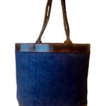 Ralph Lauren Denim & Braided Leather Shoulder Strap Oversized Lined Tote Bag Photo 12