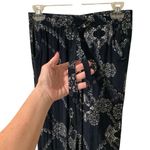 Breeze ever Elegant Black Patterned Wide Leg Pants Photo 2