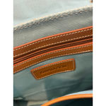 Isabella Fiore  Aqua SPRING RHAPSODY AIDA Flap Clutch Bag Womens Boho Beachy Photo 5