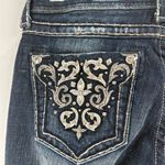 Miss Me  buckle embroidered Y2K 2000s 90s bootcut blue jeans size 29x3.5 long Photo 3