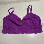 PINK Victoria’s Secret Purple Lace Bralette With Shimmer Women’s Sz S Small Photo 4