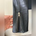 Gianni Bini  Distressed Blue Leather Moto Jacket Women’s Size XS Photo 5