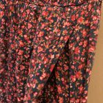 American Eagle Ditsy Floral Paperbag Cropped Pants Red XXS Photo 3