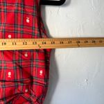 Vintage 50s Lanz Original Red Plaid Sleeveless Button Back Midi Dress Classic XS Photo 8