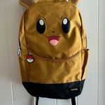 A Rare HTF Modern Vintage Loungefly Eevee Pokémon Pikachu Large Backpack Brown Photo 0
