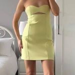 ZARA Bodycon Strapless Mini Lemon Party Coctail Shower Bridal 🍋Dress Photo 2