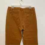 Lands' End LANDS’ END Mid Rise Slim Leg Chino Crop Pants Brown Cotton Cropped Chinos Work 8 Photo 12