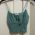 LA Hearts Floral Green Smocked Women's Top Photo 0