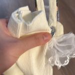 Urban Outfitters New beige ribbed cotton socks with detachable rabbit Photo 5