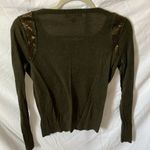 Banana Republic :Olive green/gold accents on shoulders- Scoop neck-Pima cotton-XS Photo 9