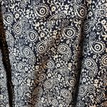 Loft  Romper Blue White Paisley Print Drawstring Waist Size 16 Career Casual‎ Photo 4