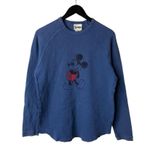 Disney Vintage Walt  World Mickey Mouse Shirt Thermal Graphic Blue Medium M Photo 1