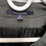 Chadwick's DIR) ‎ Women Size 2P 2 Blazer Petite Black Grey Jacket office Photo 1