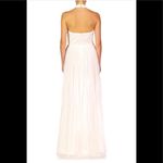 Monique Lhuillier ML White Keyhole Halter Neck A-line Gown Photo 1