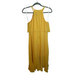 NWT Kenzie Yellow High Neck Ruffle Midi Dress Size 4 Photo 1