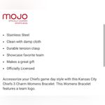 NWT Mojo Kansas City Chiefs 3 Charm Bracelet Silver Photo 1