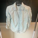 Veronica Beard  Portia Blue Button-Up Shirt size 4 nwot Photo 2