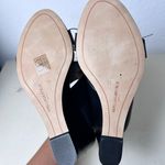 Karl Lagerfeld  Black Leather Open Toe Wedge Sandals Women’s Size 7.5 Designer Photo 3