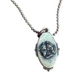 Lucky Brand Antique Gold Ball Chain Necklace Red Faceted Gemstone Pendant Adj Photo 4