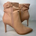 Perphy Nude Slouchy Side Zip Point Toe Stiletto Ankle Boots Size 8 #B1466 Tan Photo 5