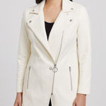 Akris Punto Asymmetrical Zip Moto Jacket Coat Size 4 Photo 0