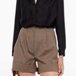 Sandro  Black Silk-twill Pleated Lanna Blouse Noir XS Photo 0