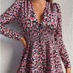 ZARA Basic Fully Lined All Over Floral Shirred A-Line Dress Size Medium Photo 0